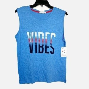 NWT P.J. Salvage Sleeveless Logo Top